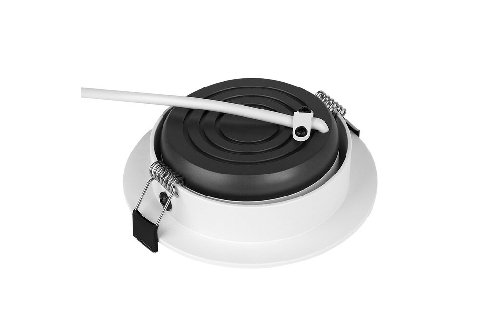 MiLight Mi-Light 12Watt Dimmbarer Dual White LED 2.4G RF schwenkbarer Einbaustrahler 220V. Matt Weiß ⌀108.3mm