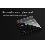 MiLight Schwarzer MiLight RGB+ DualWhite (RGB+CT) Touch Wall Controller Aufputz, 4-Zonen, RF, 2xAAA