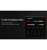 MiLight Schwarzer MiLight RGB+ DualWhite (RGB+CT) Touch Wall Controller Aufputz, 4-Zonen, RF, 2xAAA