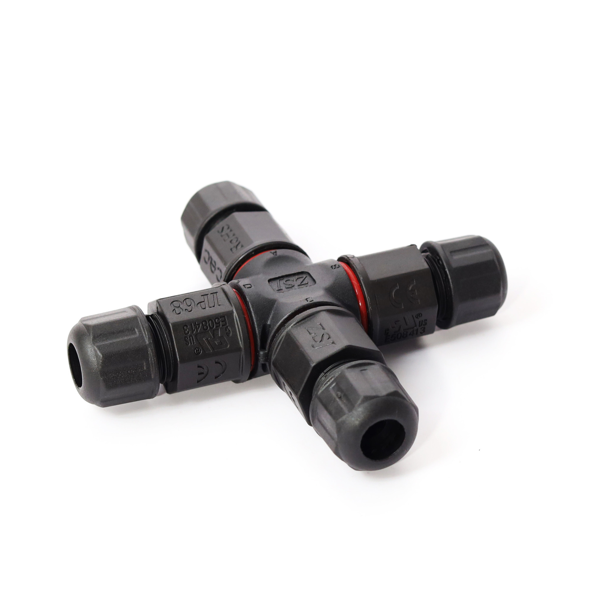 MiLight Wasserdichter X-Steckverbinder 3-Leiter mit Gewinde - lötfrei IP68