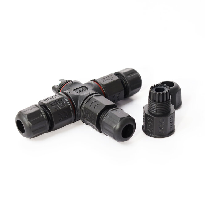 MiLight Wasserdichter X-Steckverbinder 3-Leiter mit Gewinde - lötfrei IP68