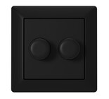 EcoDim ECO-DIM ED-10005B Duo-Dimmer-Knopf Mattschwarz