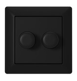 EcoDim ECO-DIM ED-10005B Duo-Dimmer-Knopf Mattschwarz RAL 9005