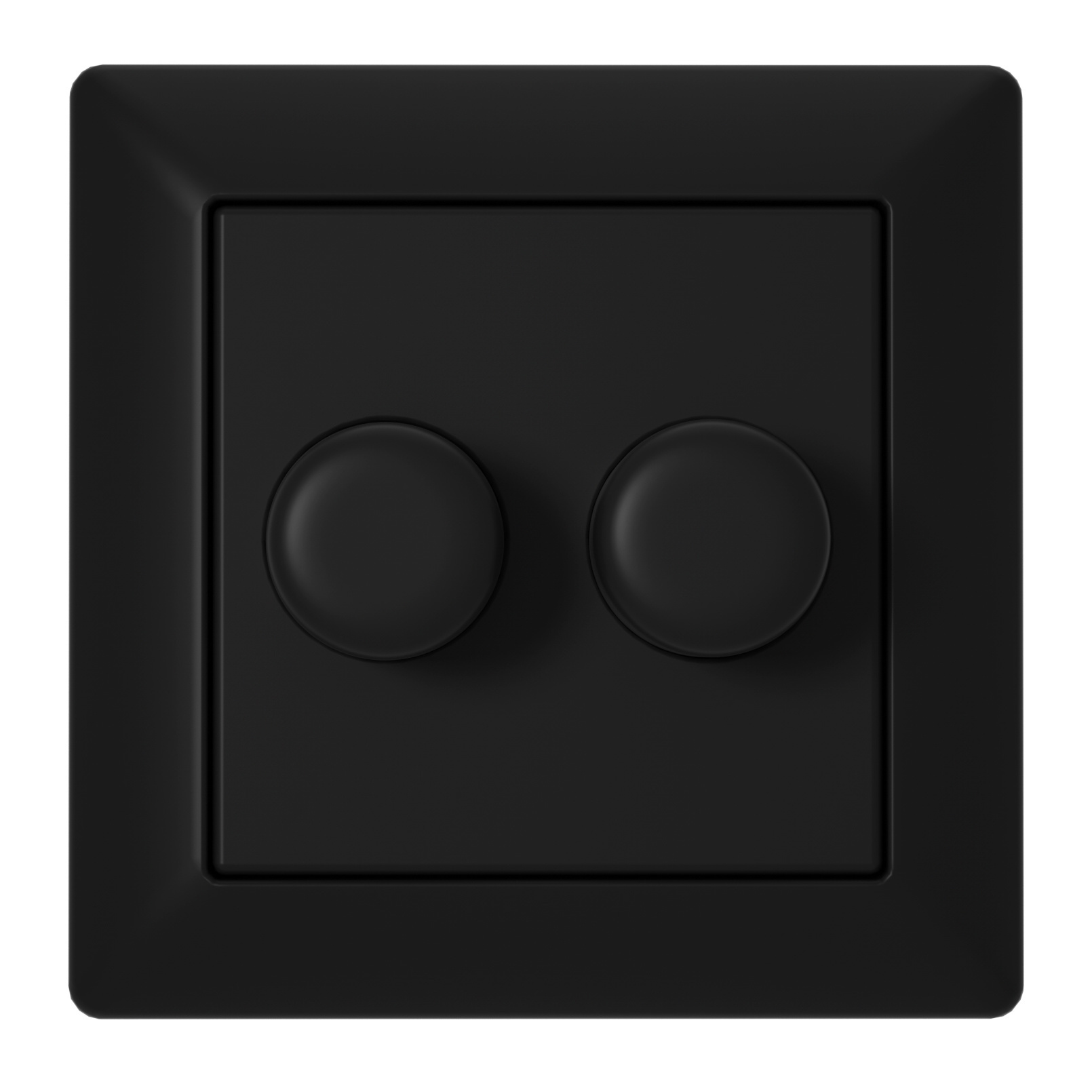 EcoDim ECO-DIM ED-10005B Duo-Dimmer-Knopf Mattschwarz RAL 9005