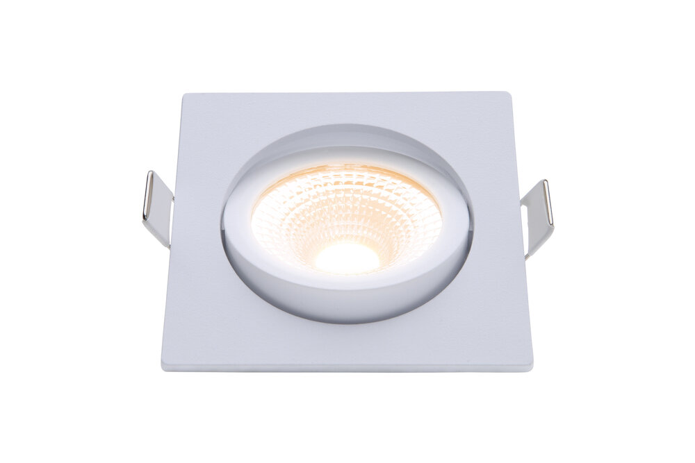 EcoDim EcoDim 5Watt 2000K - 3000K Quadratischer Weißer Kippbarer LED-Einbaustrahler Warmweiß 85mmØ Kippbar IP54