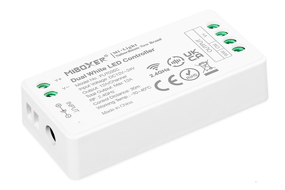 MiLight Doppelter weißer LED-Streifen-Controller 12A, 12V-24V (LOS)