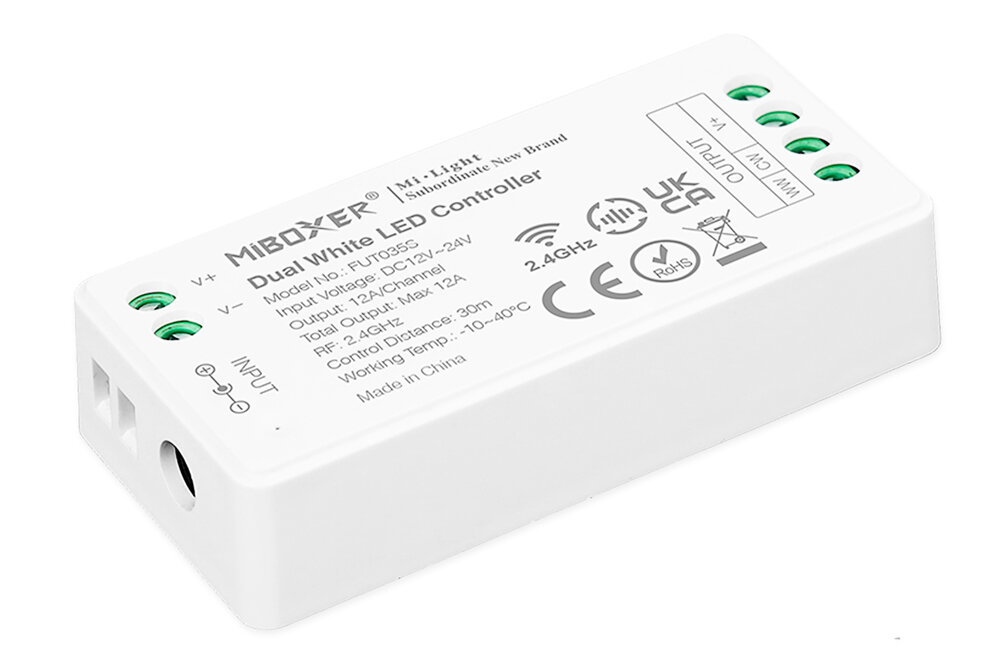 MiLight Doppelter weißer LED-Streifen-Controller 12A, 12V-24V (LOS)