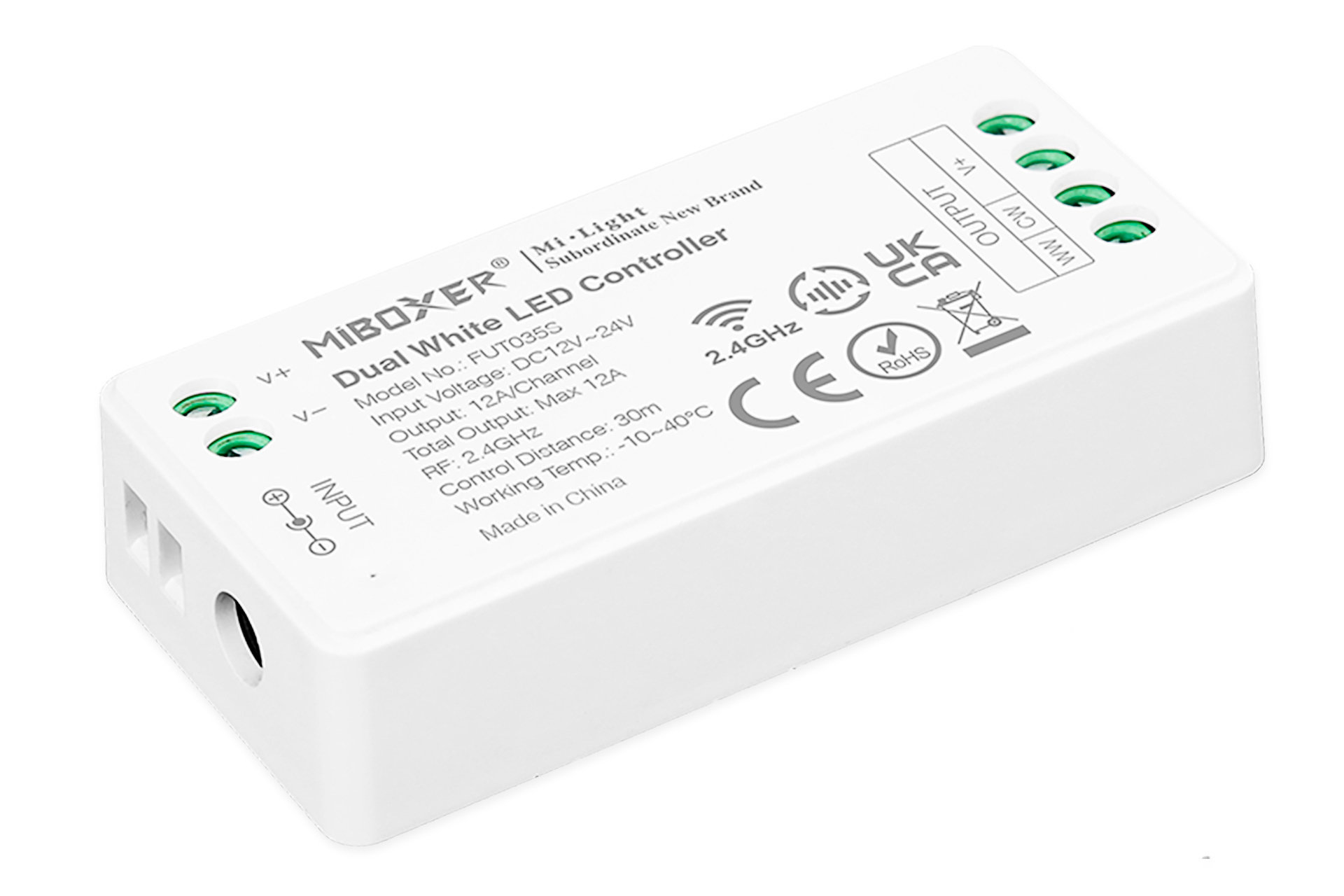 MiLight Doppelter weißer LED-Streifen-Controller 12A, 12V-24V (LOS)