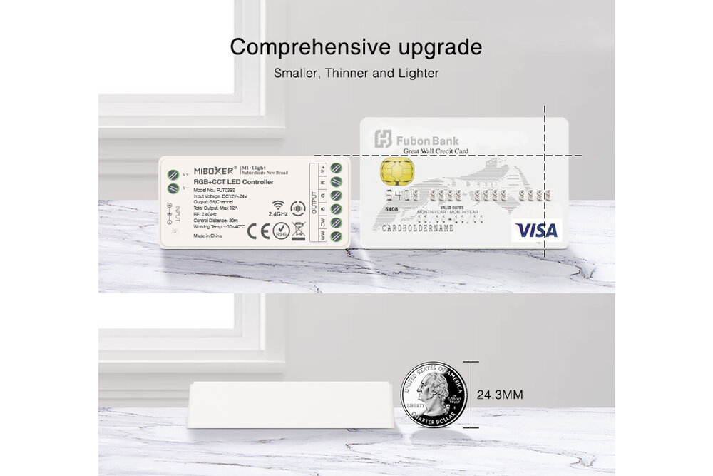 MiLight Doppelter weißer LED-Streifen-Controller 12A, 12V-24V (LOS)