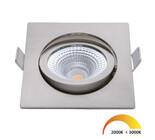 EcoDim EcoDim 5Watt 2000K - 3000K Quadratisch Nickel Kippbares LED-Downlight