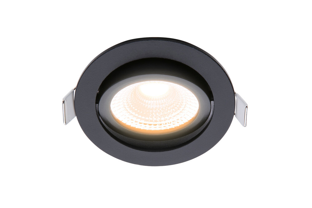 EcoDim EcoDim 5Watt 2000K - 3000K Rund Schwarz Kippbar LED Downlight Warmweiß 85mmØ Kippbar IP54