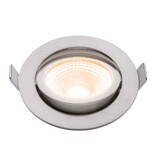 EcoDim EcoDim 5Watt 2000K - 3000K Nickel rund schwenkbar LED Downlight Warmweiß 85mmØ schwenkbar IP54