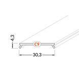 Abdeckung C9 Clickon Schwarz - 20-Meter-Rolle