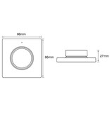 MiLight Schwarzer drahtloser LED-Drehknopf-Wanddimmer für Miboxe Triac-Dimmermodule und LED-Controller