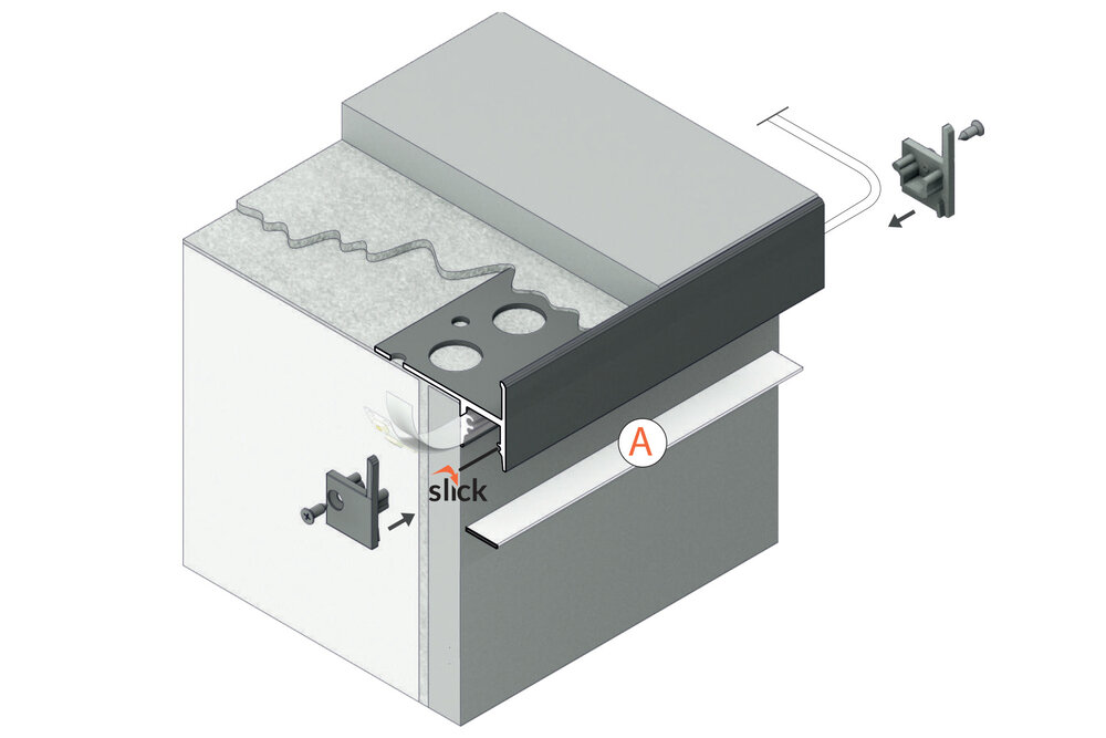 TILUM10 TS LED-Profil für geflieste Treppenstufen