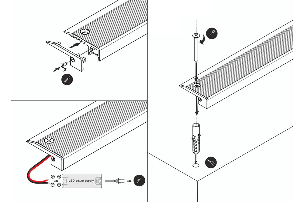 STEP12 Led-Profil für Treppenstufen