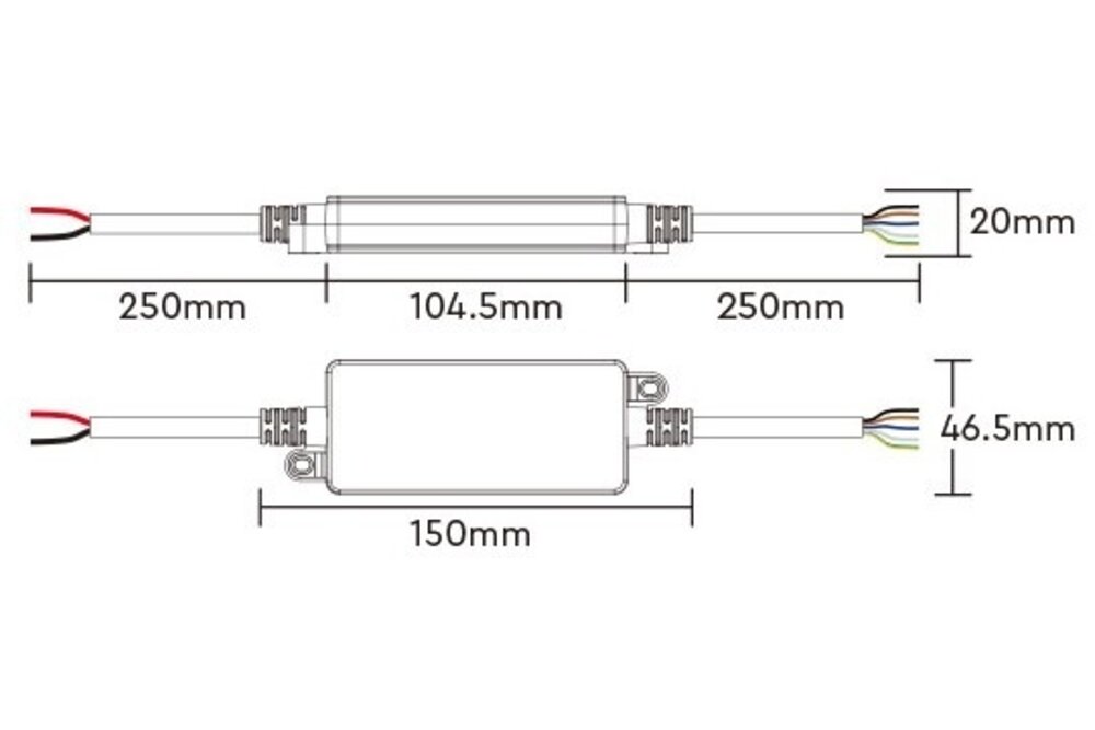 MiLight Wasserfester RGBW-LED-Streifen-Controller 12A, 12V-24V IP66