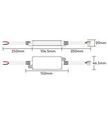 MiLight Wasserfester RGBW-LED-Streifen-Controller 12A, 12V-24V IP66