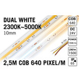 AppLamp ProLine PRO LINE COB Dual White 2300K~5000K CCT Led Strip | 2.5m COB 640 Pixels pm 24V - Lose Strip