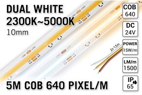 AppLamp ProLine PRO LINE COB Dual White 2300K~5000K CCT Led Strip | 5m | 24V