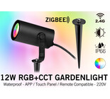 MiLight Mi-Light RF 2.4G + Zigbee 12W RGB+CCT 220V LED Garten Prickspot IP66