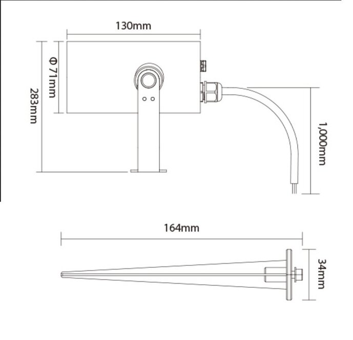 MiLight Mi-light RF 2.4G + Zigbee 12W RGG+CCT 220V LED Garten Spot Farbe+Dual Weiß IP66