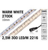 AppLamp ProLine PRO LINE Warm White Lose Led Strip | 2.5m 300 Leds pm Typ 2216 24V 20W pm