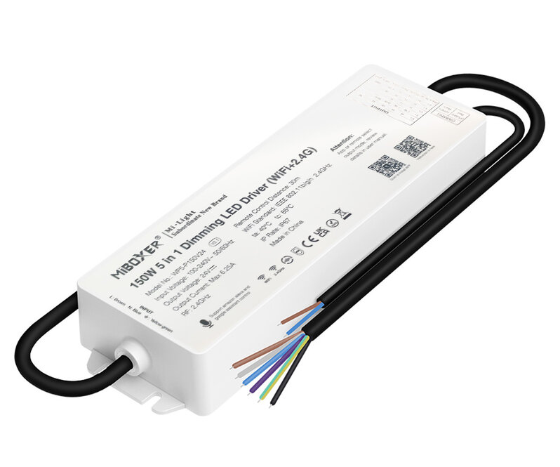 MiLight Miboxer Wifi + 2.4G RF Treiber 5 in 1 Farbmodi | 24V 150 | IP67 Wasserdicht