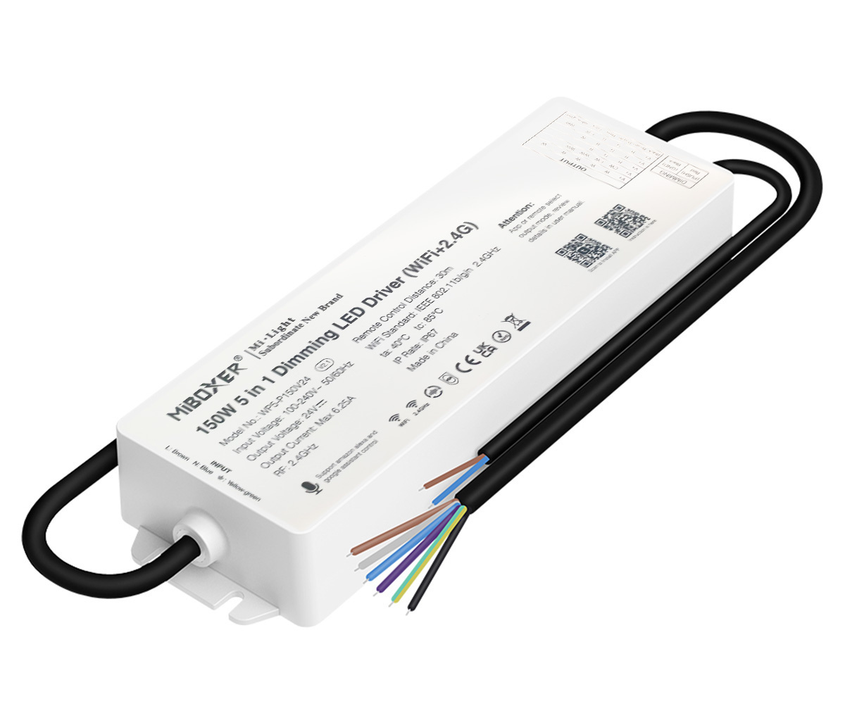 MiLight Miboxer Wifi + 2.4G RF Treiber 5 in 1 Farbmodi | 24V 150 | IP67 Wasserdicht