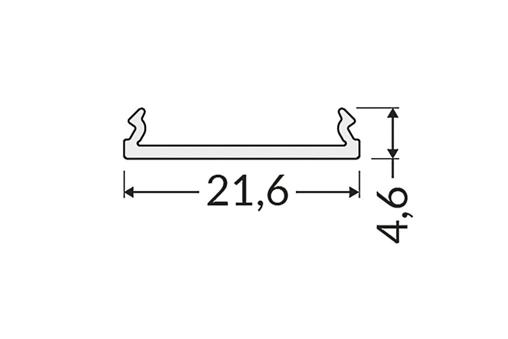 Abdeckung C6 Clickon Schwarz 2m Länge