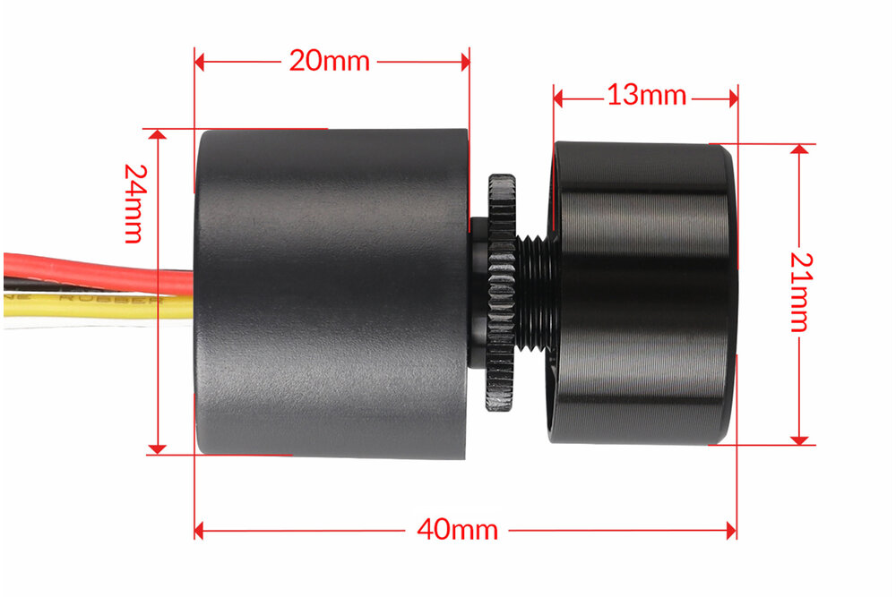 Applamp Mini LED Dimmer CCT / Dual White versenkter Drehschalter 12V-24V, 3A, IP65 wasserdicht