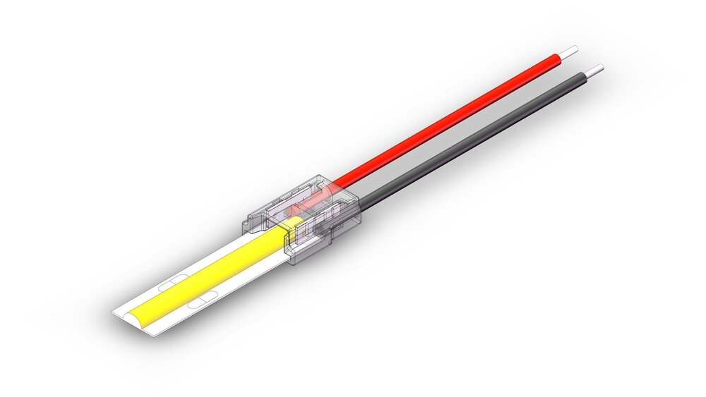 Weißer COB LED-Streifen lötfreier Stromanschluss für 8mm LED-Streifen