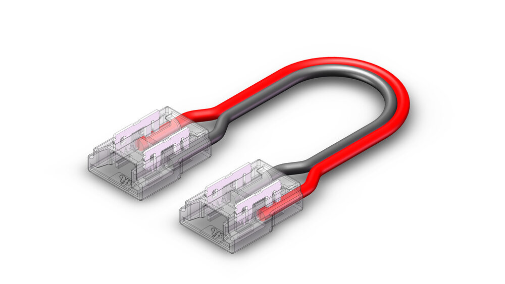 Weißer COB-LED-Streifen lötfreier flexibler Anschluss für 8mm-LED-Streifen