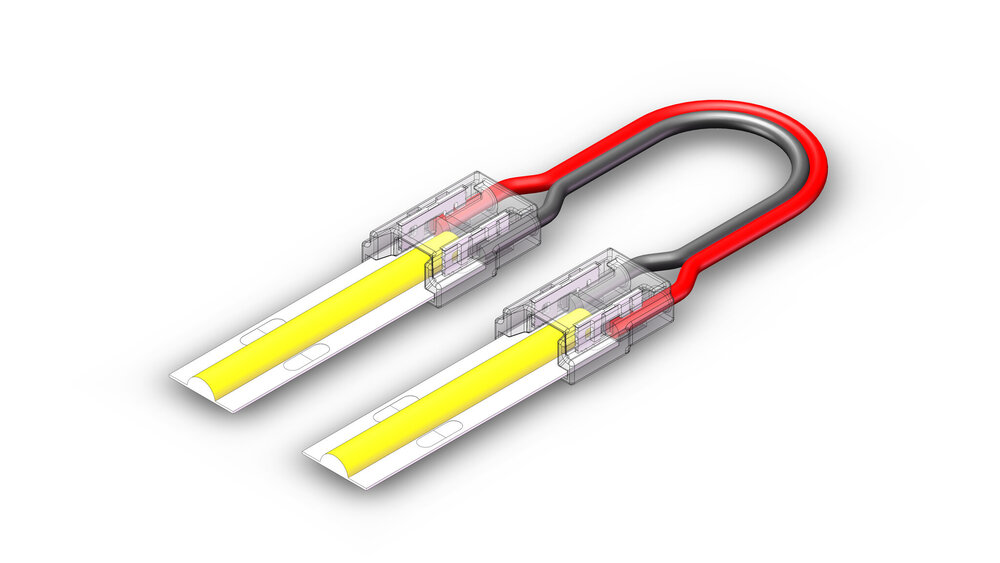 Weißer COB-LED-Streifen lötfreier flexibler Anschluss für 8mm-LED-Streifen