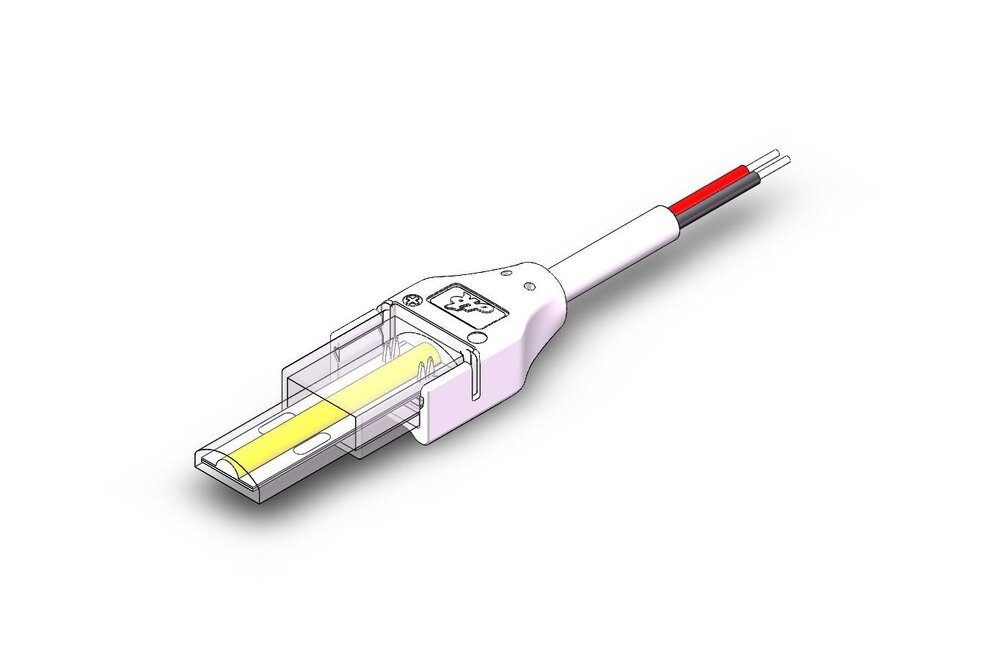 IP68 Wasserdichter weißer COB LED Streifen lötfreier Stromanschluss für 8-10mm LED Streifen