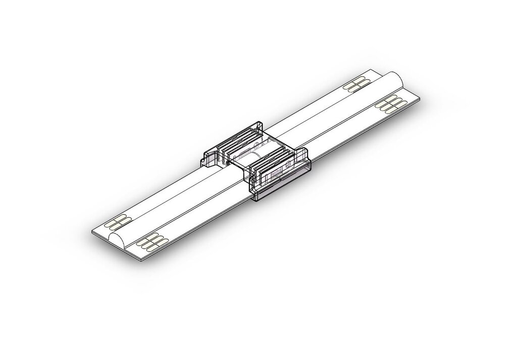 RGB+Dual White COB LED-Streifen-Koppler, lötfrei. Für 12mm LED-Streifen