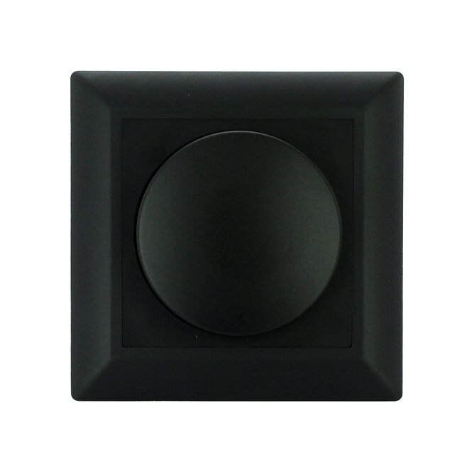 EcoDim ECO-DIM ED-10002B Dimmerknopf Schwarz Abdeckplatte RAL 9003