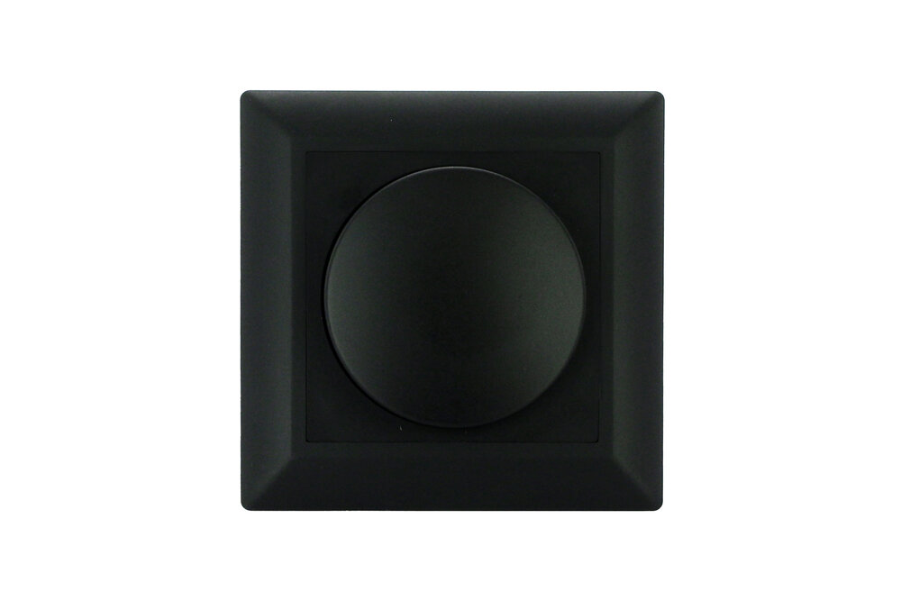 EcoDim ECO-DIM ED-10002B Dimmerknopf Schwarz Abdeckplatte RAL 9003