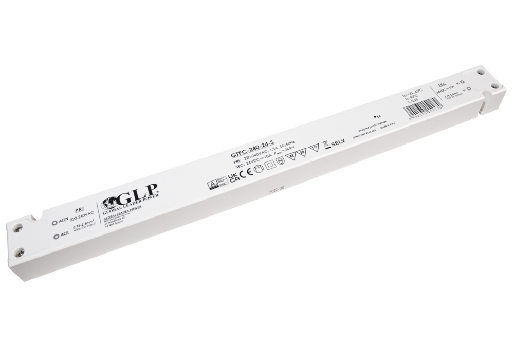 GLP Ultradünnes Konstantspannungs-Netzteil DC 24 Volt 240 Watt 10Amp mit PFC-Regelung