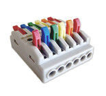 Applamp 6-poliger Wago-Durchgangsstecker mit Klemmkontakten. Geeignet für Kabel von 0,08-4mm²