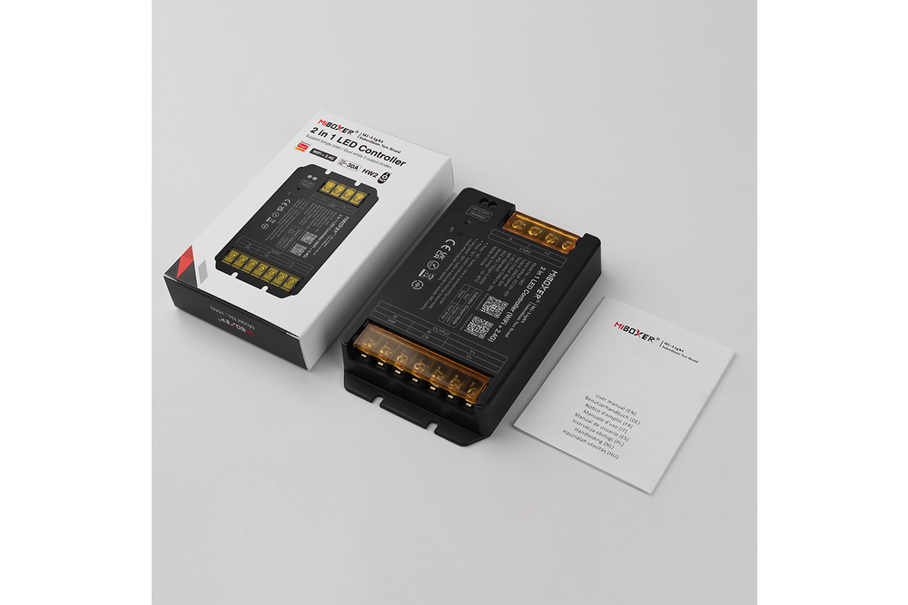 MiLight MiBoxer High Power 30A 2 in 1 RF 2.4G + Wifi Einfarbig/Dual Weiß CCT Dimmer Controller |12-48V