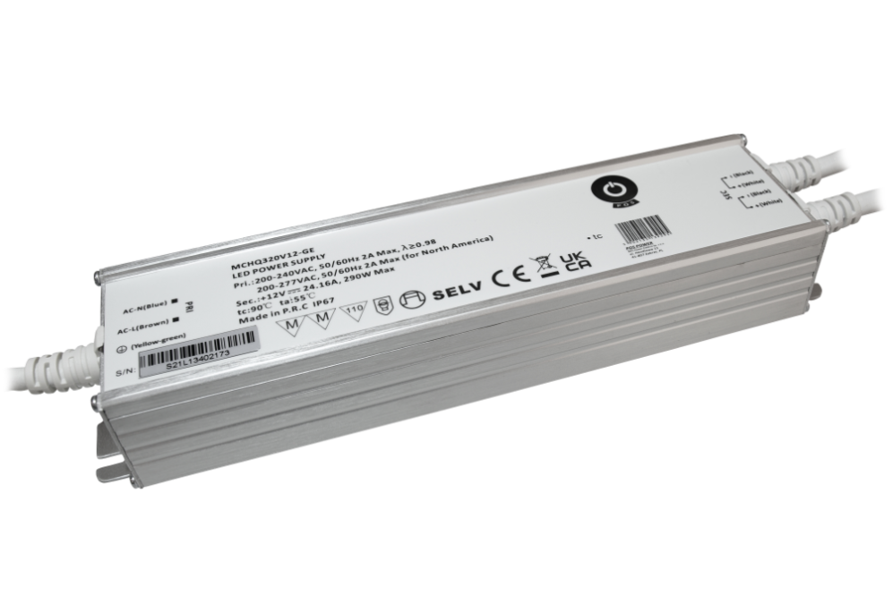 POS-POWER POS-Power Wasserdichtes Netzgerät DC 12V 290 Watt 24,2 Ampere