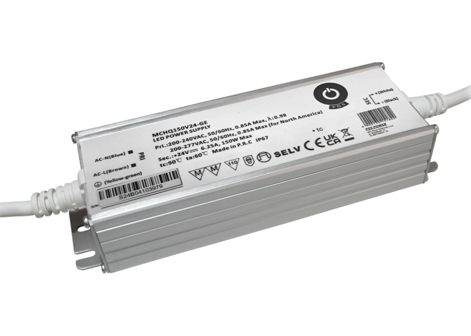 POS-POWER POS-Power Wasserdichtes Netzgerät DC 24V 150 Watt 6,25 Ampere
