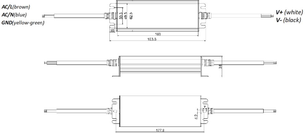 POS-POWER POS-Power wasserdichtes Netzgerät DC 12V 150Watt 12.5A