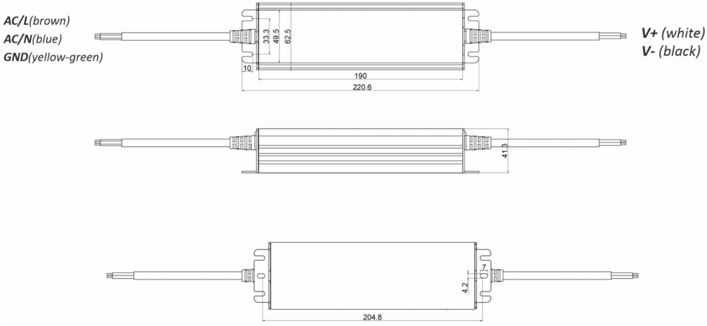 POS-POWER POS-Power Wasserdichtes Netzgerät DC 24V 240 Watt 10 Ampere