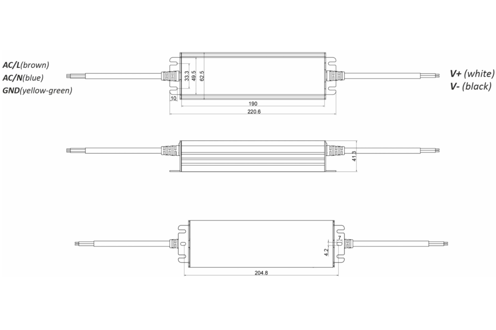 POS-POWER POS-Power Wasserdichtes Netzgerät DC 24V 240 Watt 10 Ampere