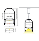 HALUX 23mm schwebendes Led-Profil 1m-2m