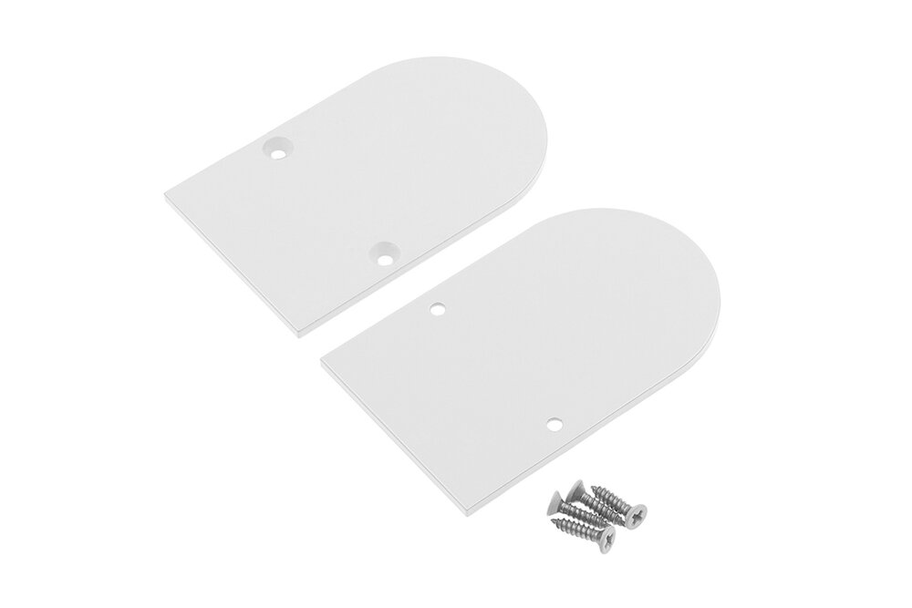 HALUX23 Metall-Endkappen für Flachabdeckung C9, Satz mit zwei Teilen