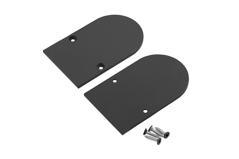 HALUX23 Metall-Endkappen für Flachabdeckung C9, Satz mit zwei Teilen