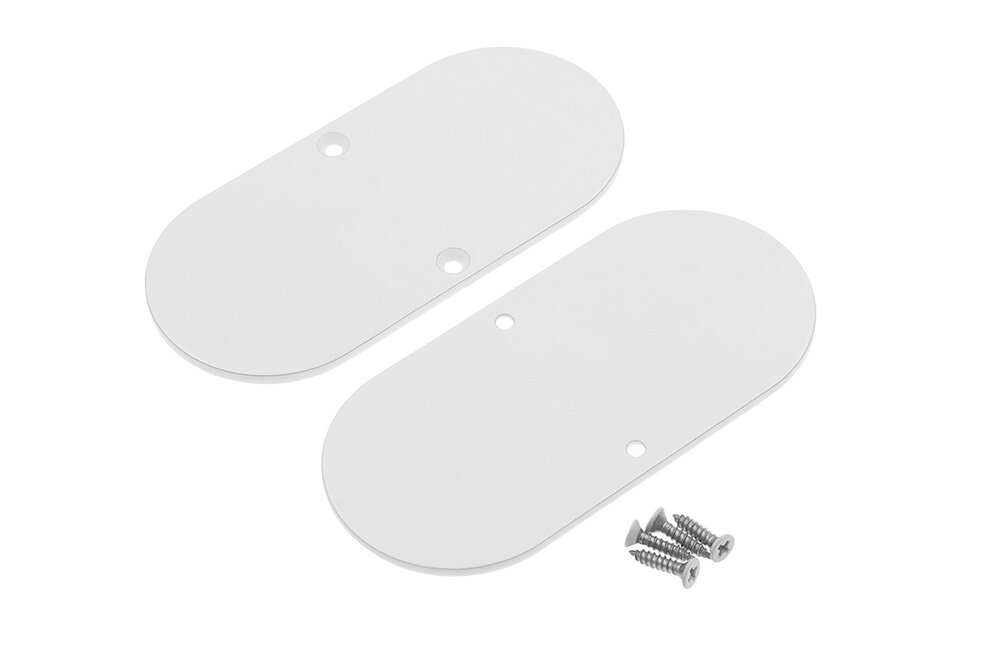 HALUX23 Metall-Endkappen für Runddeckel D9, Satz mit zwei Stück